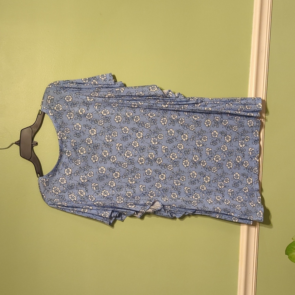 NEW Chaps Plus-Size Floral Ruffle Sleeve Blouse - Picture 7 of 7